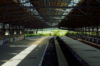 Interior of abandoned bridge