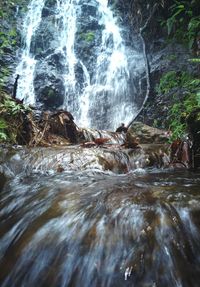 Water splashing in fountain