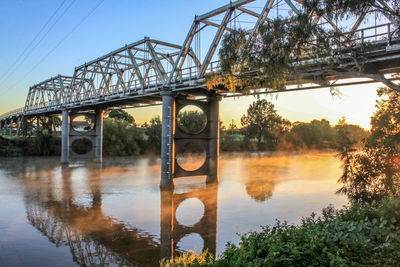 Bridge over river against sky