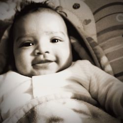 Close-up portrait of cute baby