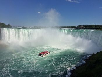 Scenic view of waterfall