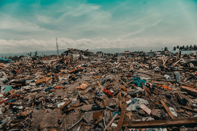 Destruction after natural disaster