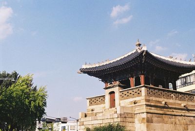 Low angle view of building against sky