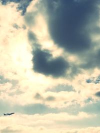 Low angle view of cloudy sky