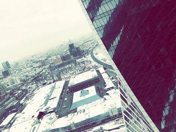 Low angle view of skyscrapers