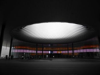 Illuminated ceiling at night