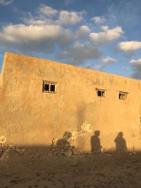 Exterior of old building against sky