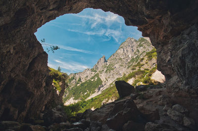 Scenic view of rocky mountains