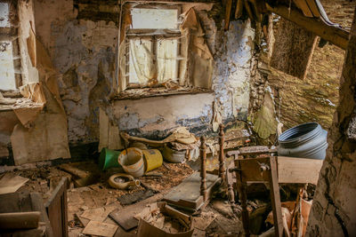 Interior of abandoned home