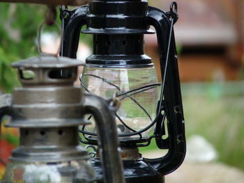 Close-up of old lantern