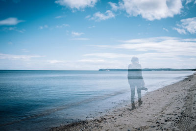 Self portrait in double exposure