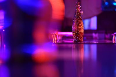 Close-up of illuminated lamp