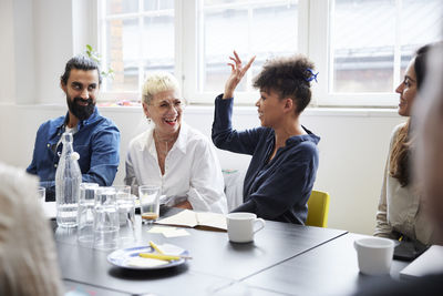 Group of business people at business meeting in office