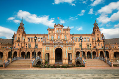 Low angle view of historical building