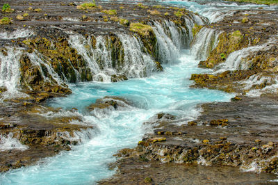 Scenic view of waterfall