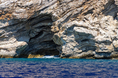 Rock formations in sea