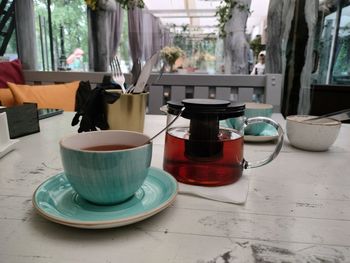 Close-up of coffee on table