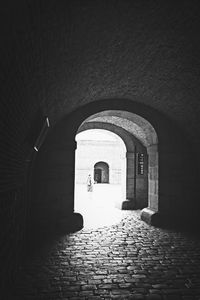 Archway of old building