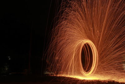 Blurred motion of light trails on night