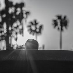 Close-up of sunlight against clear sky