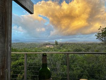 Scenic view of landscape against sky during sunset