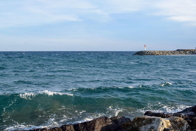 Scenic view of sea against sky