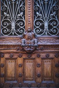 Close-up of closed door