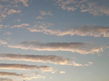 Low angle view of sky during sunset