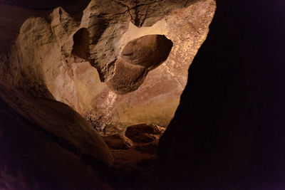 Low angle view of rock formation