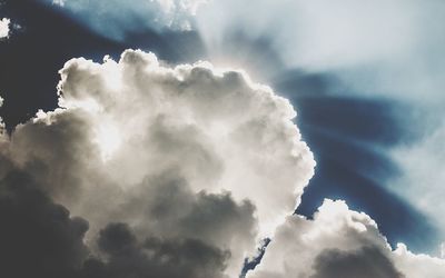 Low angle view of cloudy sky