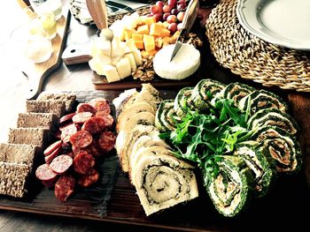 Close-up of food on table