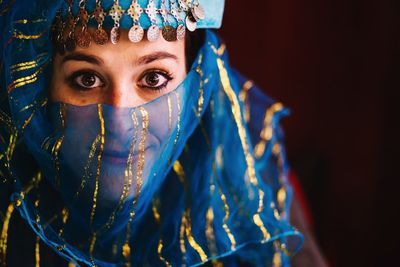 Close-up portrait of young woman