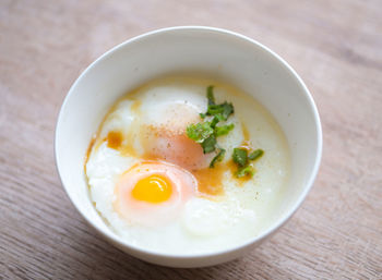Close-up of food in bowl on table