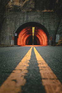 Road in tunnel