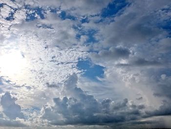 Low angle view of clouds in sky