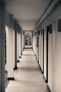 Empty corridor of building