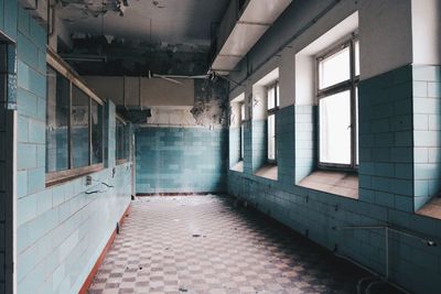 Interior of abandoned building