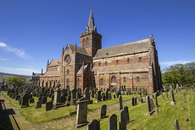 St magnus cathedral in kirkwall on orkney in scotland, uk