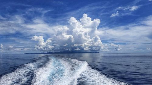 Panoramic view of sea against sky