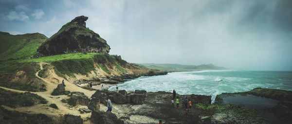 Panoramic view of sea against sky