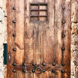 Full frame shot of old wooden door