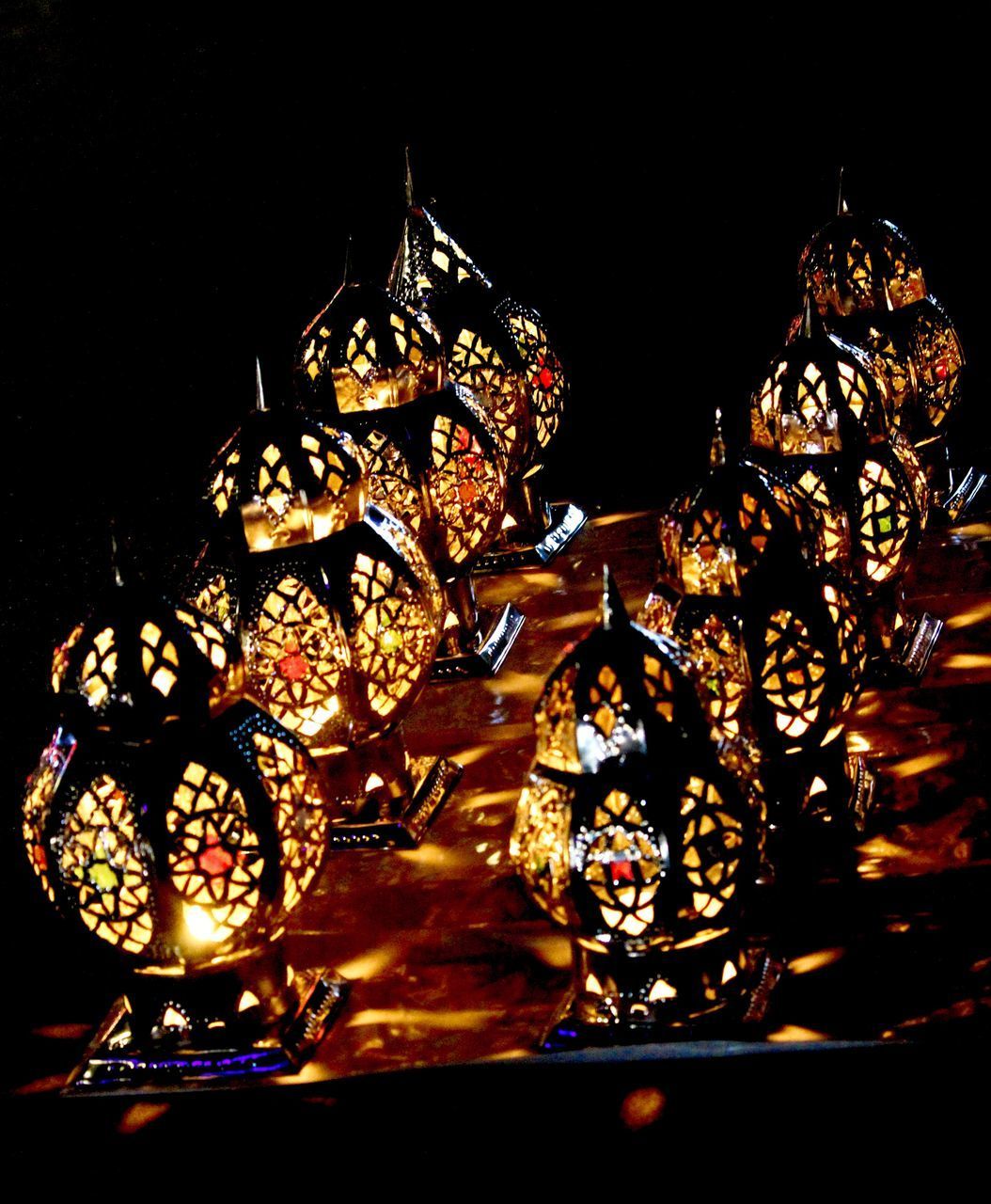 CLOSE-UP OF ILLUMINATED DECORATION