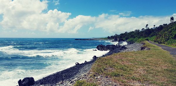 Panoramic view of sea against sky