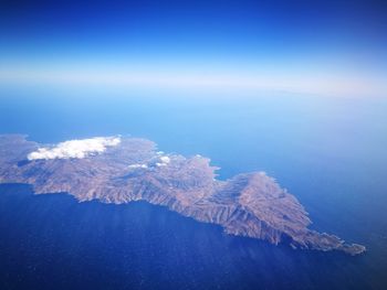 Aerial view of greek land