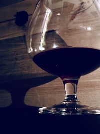 Close-up of beer on table