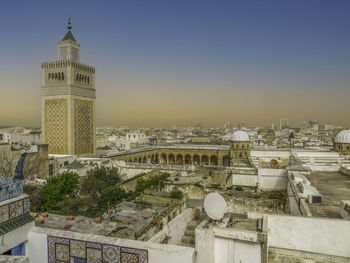 High angle view of buildings in tunis