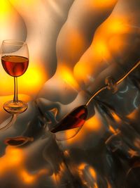 Digital composite image of wine glass