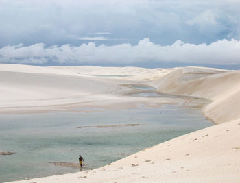 Scenic view of desert against sky