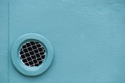 Close-up of blue wall