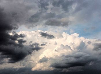 Low angle view of cloudy sky